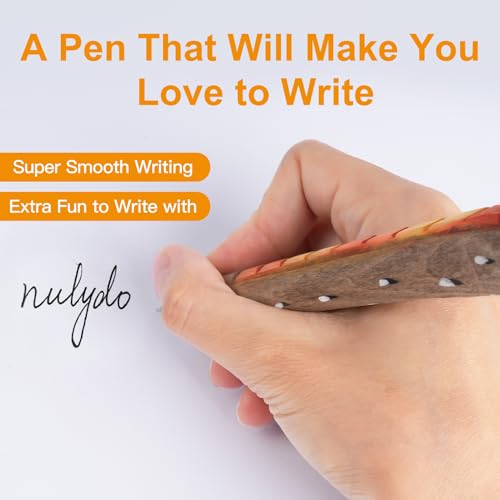 NULYDO Cobra Snake Pen, 100% Handmade Wood Carved Animal Gel Pen, Snake Gift Ideas for Kids Girls Boys Women & Men, Cute Pens School Writing Office NULYDO