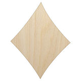 Card Suit Diamonds Unfinished Wood Shape Piece Cutout for DIY Craft Projects - 1/8 Inch Thick - 4.70 Inch Size Sniggle Sloth