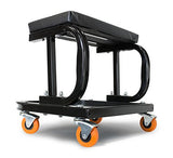 WEN 73011T 250 lb. Capacity Rolling Mechanic Seat with Onboard Storage WEN
