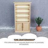 Toyvian 1 12 Dollhouse Furniture Wooden Dollhouse Bookshelf Cabinet Dollhouse Miniature Furniture DIY Dollhouse Accessories Unfinished Dollhouse Toyvian