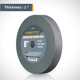 POWERTEC 15523-P2 Bench and Pedestal Grinding Wheels, 8 Inch x 1 Inch, 5/8 Arbor, 150 Grit, Aluminum Oxide Bench Grinder Wheel for Bench Grinder, 2 POWERTEC