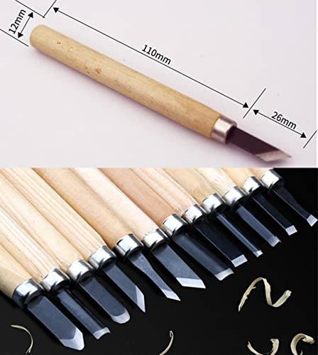 HAZOULEN Wood Carving Knife Set, 12 Pcs Carving Tools for DIY Sculpture Beginners HAZOULEN