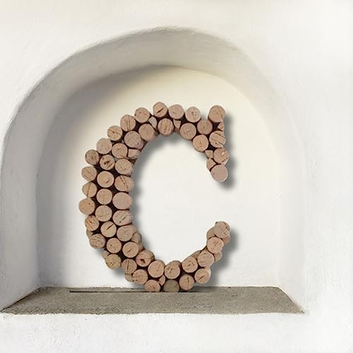 Unfinished Wooden Letters 18 Inch Monogram C Craft, Blank Wood Times Letter Paintable Alphabet, ABC Décor