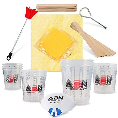ABN Home and Automotive Paint Mixing Cups Kit - 40pc Complete Epoxy Mixer Set for Measuring Pouring Resin Oil and Paint ABN