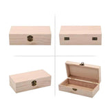 OMUFBTO 2Pcs unfinished wooden box, small wooden gift boxes with lids,paintable little wooden box, Jewelry Boxes wooden and Wooden Gift Box for Home OMUFBTO