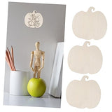 Yardenfun 3pcs Wooden Pumpkin Decoration Unfinished Wooden Pumpkin Cutouts Fall Decorations DIY Wood Pumpkins Wooden Pumpkin Shapes Paint Kits White Yardenfun