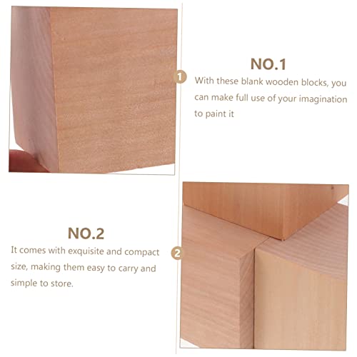 Kisangel 8 Pcs Blocks Solid Cube Wood Block Unfinished Wood Dice Unfinished Pine Cubes Unfinished Wooden Cubes Blank Wood Squares Blank Wood Dice Kisangel