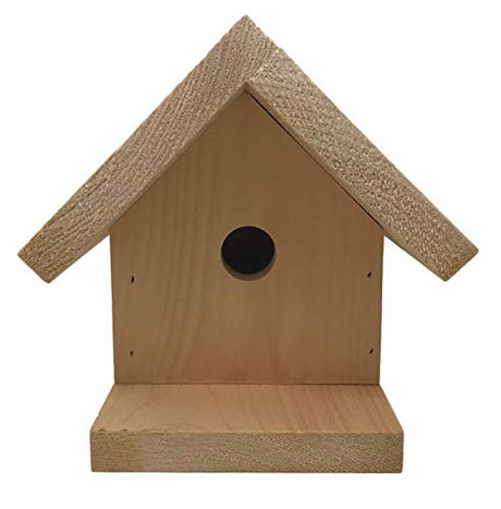 Solid Wood Birdhouse 3/4" Thick Solid Pine Strong Durable Heavy Duty Unfinished 8" Tall 3/4" Hole Made in The USA Built to Last Rhino Wood Industries
