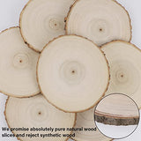 Sancodee 8 Pcs Large Unfinished Wood Slices, 9-10 Inches Wood Slabs for Centerpieces Natural Wooden Circle, DIY Wood Centerpieces for Tables Wedding Sancodee