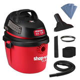 Shop-Vac 2.5 Gallon 2.0 Peak HP Wet/Dry Vacuum, Portable Compact Shop Vacuum with Top Handle, Wall Bracket & Attachments Shop-Vac