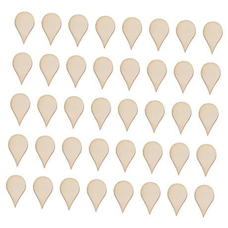 Gogogmee 50pcs Woodsy Decor Nativity Decor Christmas Decorations Teardrop Earrings Xmas Gifts Water Drop Shape Wood Piece Wood DIY Chip DIY Craft Gogogmee