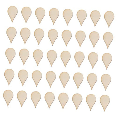 Gogogmee 50pcs Woodsy Decor Nativity Decor Christmas Decorations Teardrop Earrings Xmas Gifts Water Drop Shape Wood Piece Wood DIY Chip DIY Craft