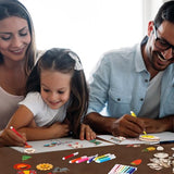 Barydat 100 Pcs Wooden Magnets DIY Wooden Arts and Crafts for Kids Craft and Art Painting Kit Supplies Party Birthday Gift Party Favors for Easter Barydat