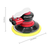 Professional Air Random Orbital Palm Sander, Heavy Duty Dual Action Pneumatic Sander with 1pc Backing Plate (6 inch) Asabocai