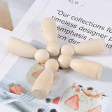 Kisangel 20pcs DIY Peg Doll Angel Wood Bodies Unfinished Wooden Peg People for Crafting People Shapes for Arts and Crafts 65mm Kisangel