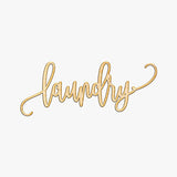 Laundry Wood Sign Home Décor Wall Art Unfinished 24" x 7" Woodums