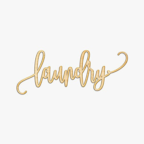Laundry Wood Sign Home Décor Wall Art Unfinished 18" x 6" Woodums
