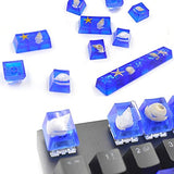 Silicone Keyboard Resin Mold, Aulufft 1 Set Keycaps Mold DIY Crystal Casting Key Cap Silicone Mold with Key Puller and Finger Cover for Mechanical Aulufft