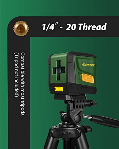 ALEAPOW Self-Leveling Laser Level, 100ft Green Cross Line Laser, Compact and Lightweight, Horizontal&Vertical Line for DIY Application, Rotatable ALEAPOW
