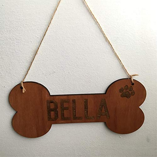 Dog Bone Hanging Wood,Unfinished Sign Blank Hanging Wood DIY 3pcs Samanter