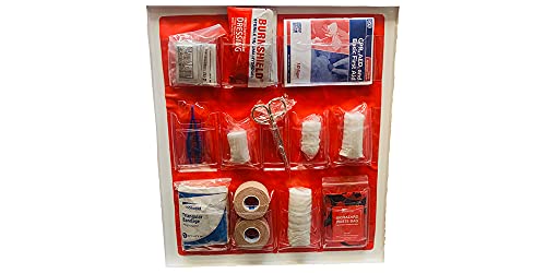 UniShield 3-Shelf Metal 1st Aid Cabinet Class A, Large Capacity First Aid Wall Mount Medicine Cabinet, Secure Metal Med Box with Easy Access, Exceeds UniShield