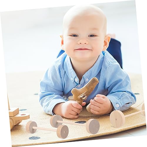 LALAFINA 1 Set Treaded Wheels Wood Wheels Crafts Wheels Wood Pendants Gear Slices Wheels and Axles Wood Wire Wheel Wood DIY Car Craft Wheels Spoked LALAFINA