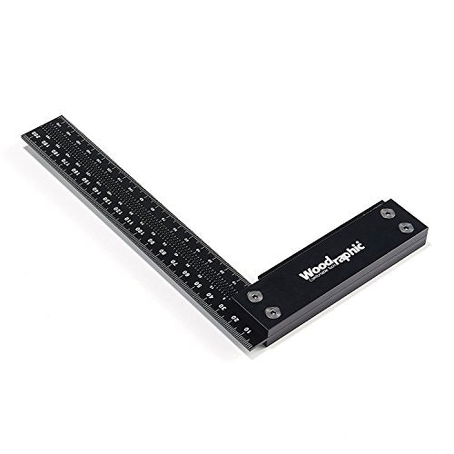 Woodraphic Precision Square 200mm Guaranteed T Measurements Ruler for Measuring and Marking Woodworking Carpenters - Aluminum Steel Framing Woodraphic