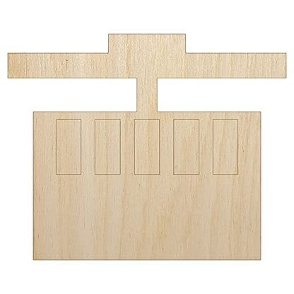 Ski Tram Lift Unfinished Wood Shape Piece Cutout for DIY Craft Projects - 1/8 Inch Thick - 6.25 Inch Size - WoodArtSupply