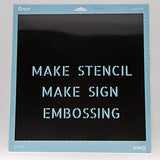 Opaque Black Plastic Sheets, 7.5mil (.0075") 12” X 12” Craft Plastic Film, PET Stencil Material, Glossy and Flexible Plastic Sheet for Crafts, neglex