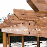 Backyard Discovery Verona Wooden Cabana Pergola with Bamboo Privacy Panels Backyard Discovery