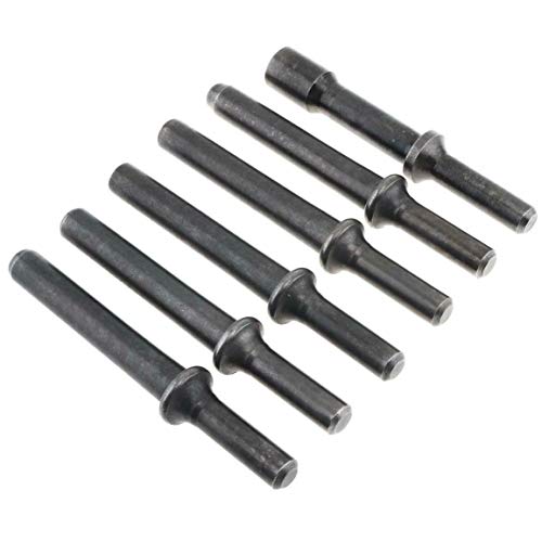 7 Pcs Air Hammer Rivet Bit Set, Dele 0.401 Shank Smoothing Pneumatic Air Rivet Hammer Tools Kit With Spring dele
