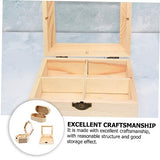 VILLFUL 3pcs Wooden Box Portable Jewelry Organizer Unfinished Jewelry Cabinet Ring Organizer for Jewelry Ear Ringing Jewelry for Women Necklace VILLFUL