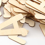 JAPCHET 104 Pieces 4 Inch Wood Wooden Letters, Unfinished Decorative Paintable Wood Craft Alphabet Cutout Capital Wooden Letters for Painting, Home JAPCHET