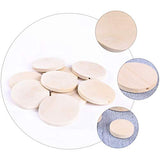 Holibanna 50pcs Wood Earring Ingredients Wood Earrings Round Wooden Discs DIY Earrings Wood Ear Drop Stud Wooden Earring Pendant Circle Earrings Holibanna