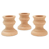 Woodpeckers Unfinished Wood Country Candle Cups, 1-7/8 inch with 7/8 inch Taper Candle Hole, Pack of 25 Woodpeckers