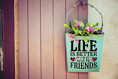 16 Piece Inspirational Word Stencil Set - Stencils for Painting on Wood - Quotes Include Dream, Faith Hope Love - Reusable Stencils for Painting on DLY LIFESTYLE