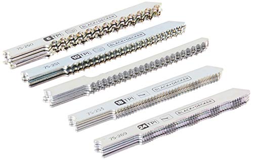 BLACK+DECKER Jigsaw Blades Set, Assorted, Wood and Metal, 24-Pack (75-626) BLACK+DECKER