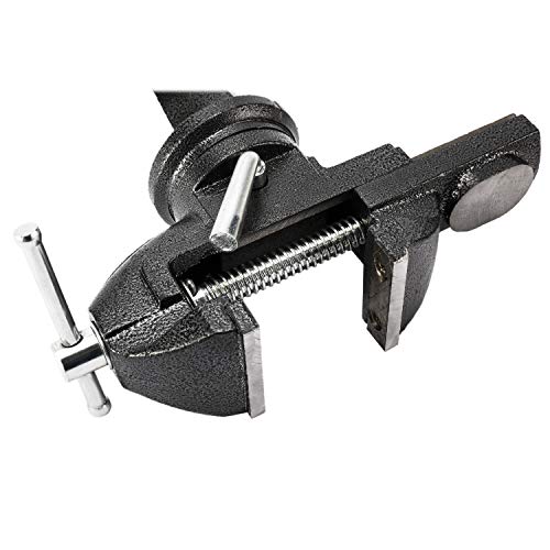 HighFree 3 Inch Bench Vise Home Table Vise Clamp-On Vise 360 Degrees Rotating Universal Clamp Units Vise (Black) - WoodArtSupply