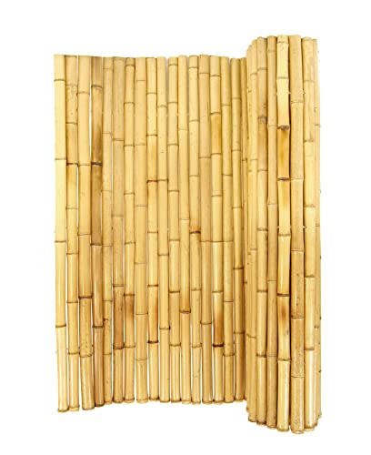 Backyard X-Scapes Natural Bamboo Fencing Decorative Rolled Fence Panel 1 in D x 4 ft H x 8 ft L Backyard X-Scapes