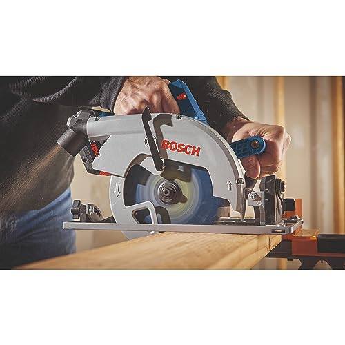 BOSCH GKS18V-25GCB14 PROFACTOR™ 18V Connected-Ready 7-1/4 In. Circular Saw Kit with Track Compatibility and (1) CORE18V® 8 Ah High Power Battery - WoodArtSupply