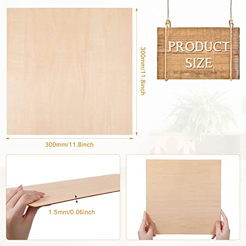 Fabbay 20 Pieces Basswood Sheets Thin Wood Sheets Craft Wood Board Unfinished Plywood for Craft DIY Wooden Plate Model Wooden House Aircraft Ship Fabbay