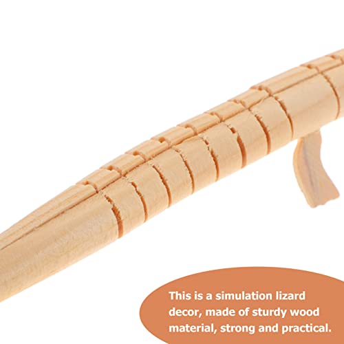 Toddmomy 5pcs Wooden Lizard,Unfinished Wooden Wiggly Lizard Jointed Flexible Wooden Lizard for Arts and Crafts Halloween Party Decoration Toddmomy