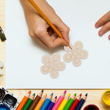 KALLORY 18pcs Unfinished Wooden Cutouts Butterfly Wood Slices Flower Unfinished Wood Cutouts Blank Wooden Paint Crafts for Kids Painting DIY Crafts KALLORY