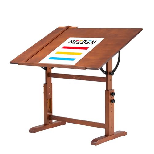 MEEDEN Extra Large Wood Drafting Table, 30" x 42" Artist Drawing Table Desk, Craft Table with Height Adjustable, Enlarge Tilting Tabletop, Art Desk