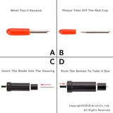 Blades for Cricut Explore 3/Air 2/Air/Maker 3/Maker, 40 Pack Replacement for Cutting Machine (20 Standard Fine Point,10 Shalow,10 Deep Cut Blades) Arisll