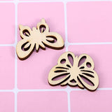 MILISTEN 50pcs Unfinished Wood Crafts Slices Wood Butterfly Shape Craft Wood Embellishments Wooden Butterfly for Crafts Wooden Wedding Cutouts Wood Milisten