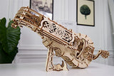 UGears Mechanical Models 3-D Wooden Puzzle - Mechanical Hurdy-Gurdy Musical Instrument UGEARS