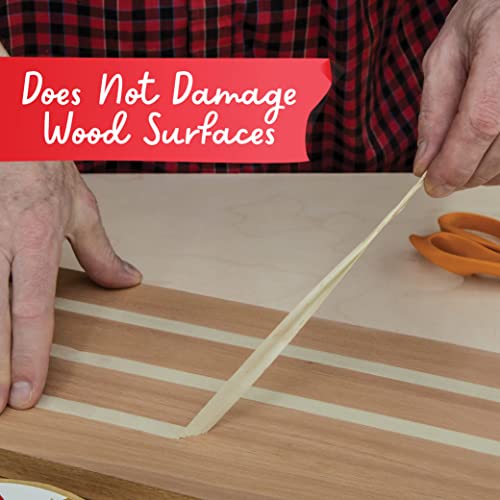 XFasten Double Sided Woodworking Tape 1/2" x 36 Yards (4-Pack) - Double Face Woodworker Turner's Tape for Wood Template, Edge Banding, Routing, XFasten