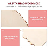 EXCEART Mother's Day Wood Chips Head Wooden Wreath Unfinished Wood Cutouts Girl Presents Mother and Son Gifts African Girl Wooden Cutouts Lady Gifts EXCEART