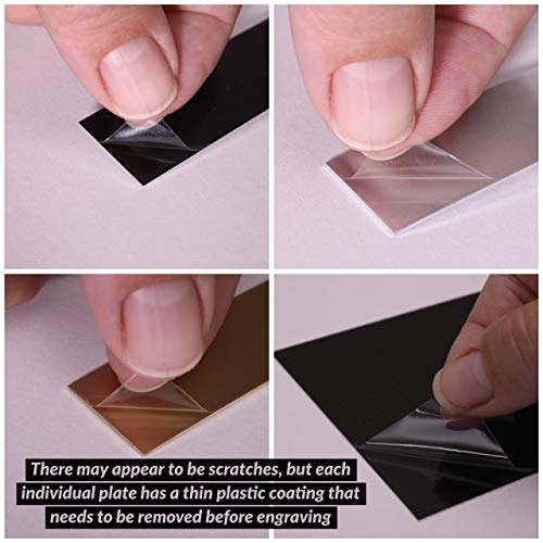 Engraving Plate Assortment - 20 Piece Aluminum and Brass Stamping Custom Engraving Plates